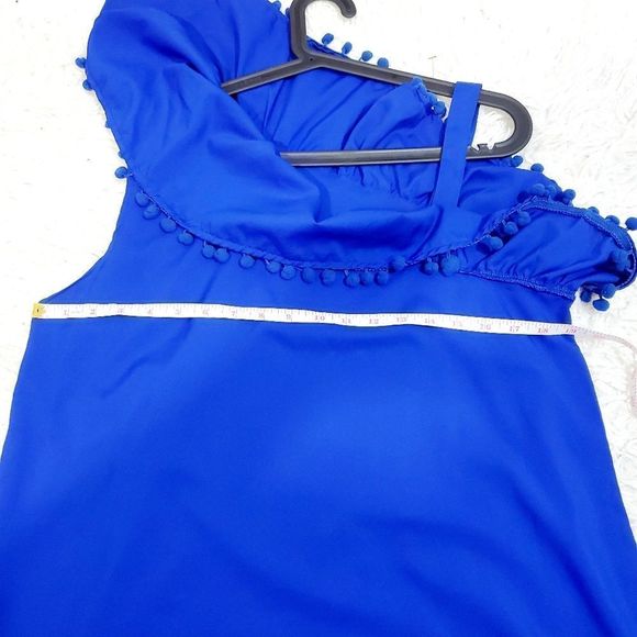 Mommy & me matching holiday blue pom pom dresse 4t & large - Picture 15 of 16